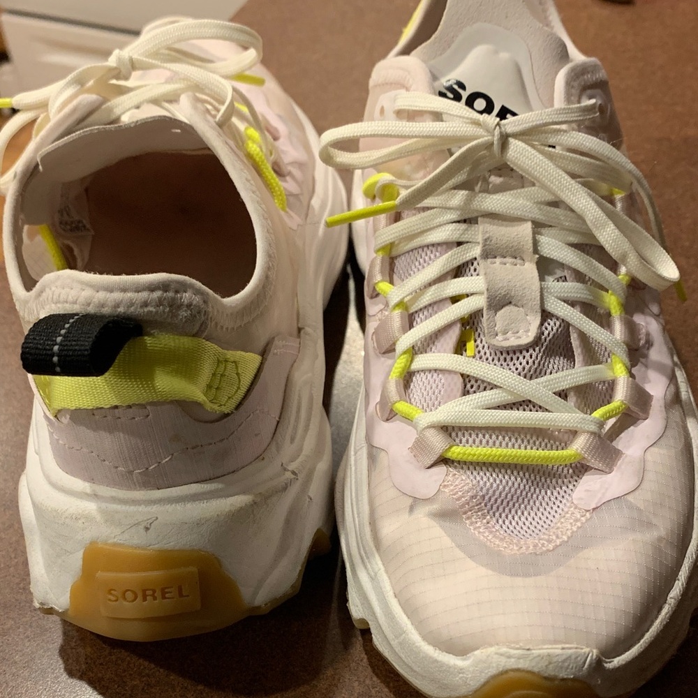 Sorel Cream and Neon Sneakers
